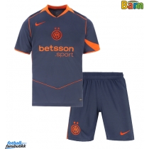 Inter Milan Alessandro Bastoni #95 Tredjedraktsett Barn 2025-26 Kortermet (+ Korte bukser)